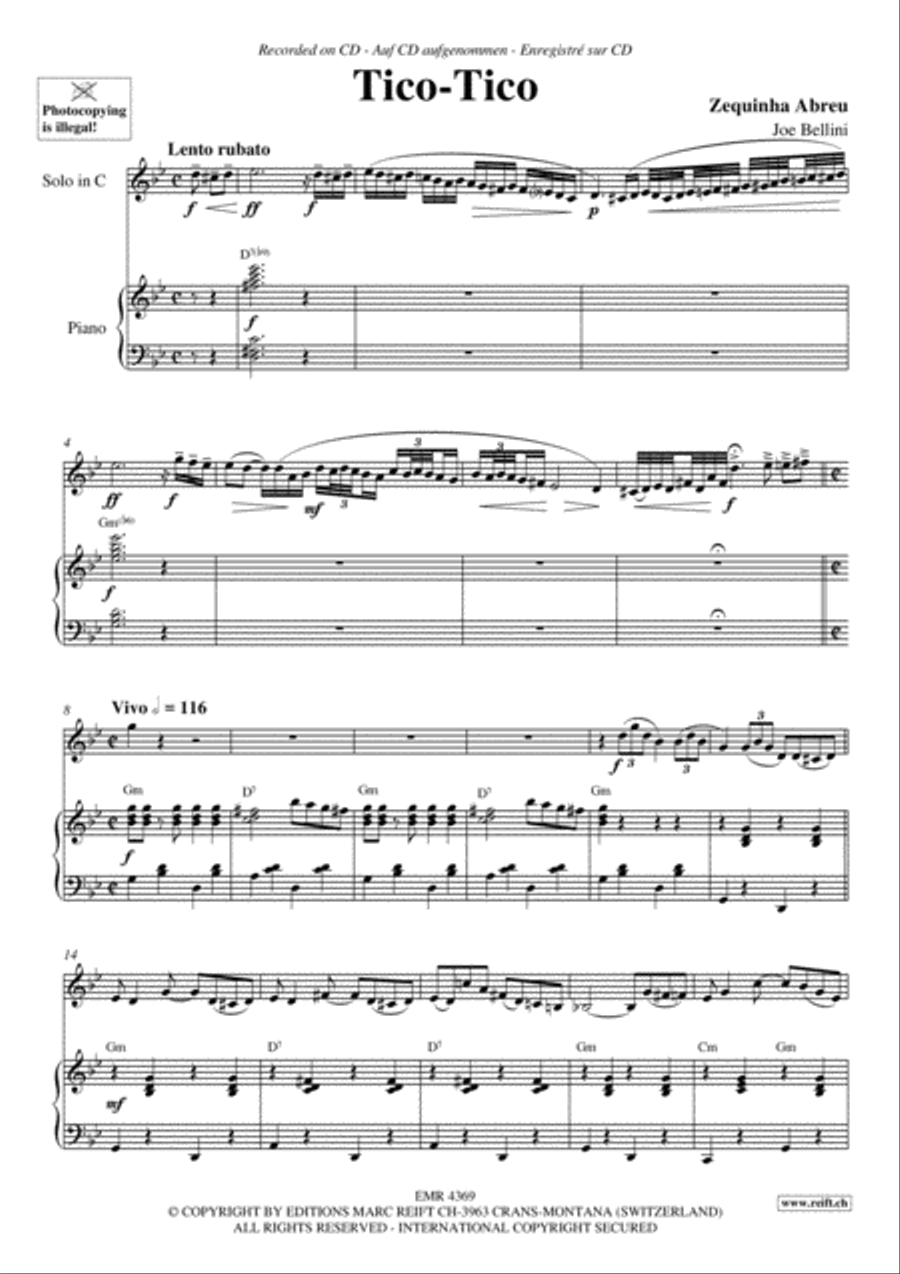 Tico Tico Bass Trombone scores gallery preview page 3