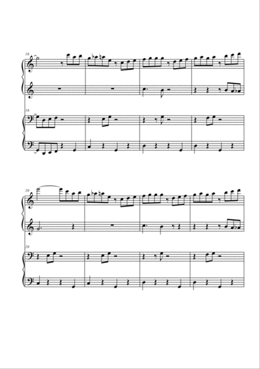 Cha Cha piano 4 hands Piano Duet scores gallery preview page 3
