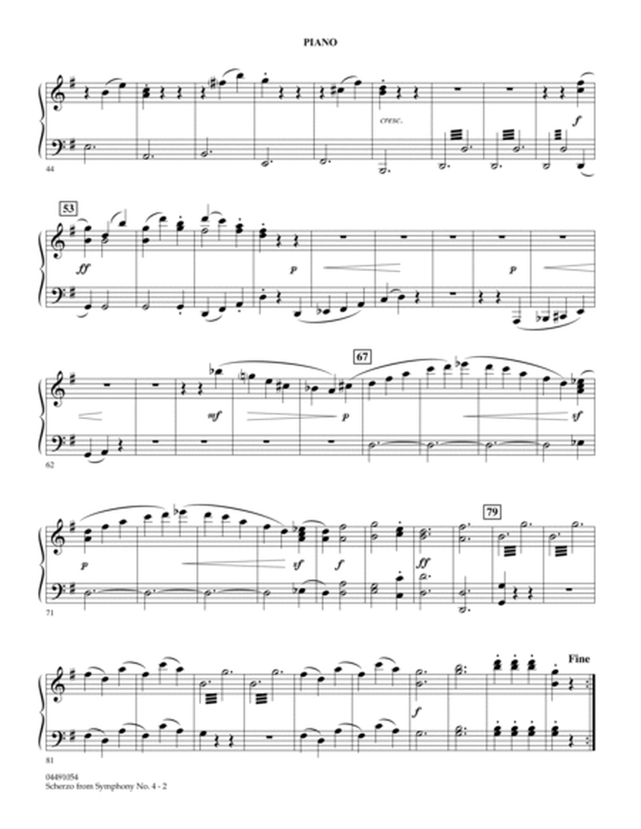 Scherzo from Symphony No. 4 - Piano