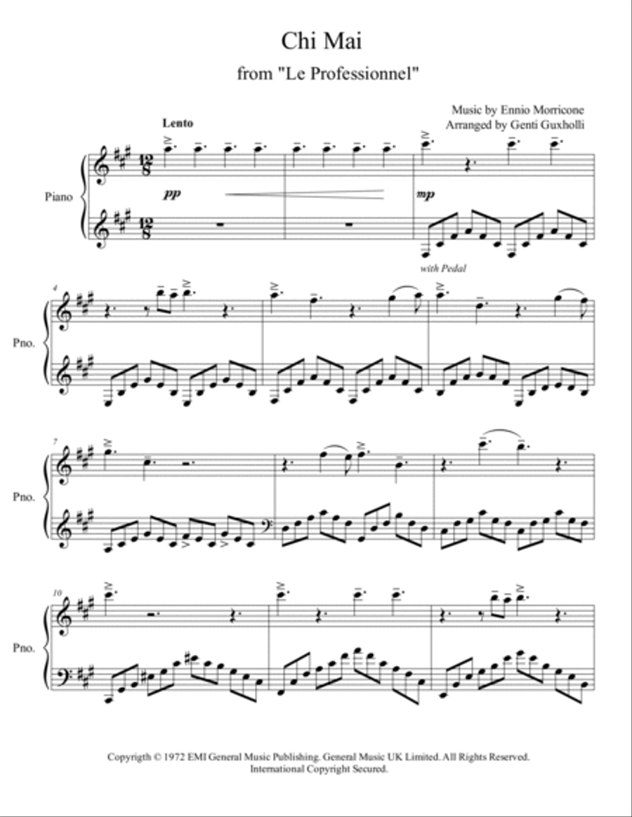 Chi Mai Piano Solo scores gallery preview page 2