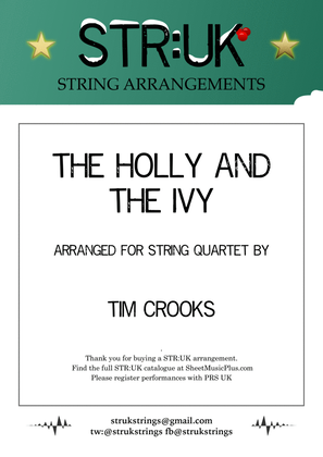 Book cover for The Holly and the Ivy (STR:UK String Quartet)