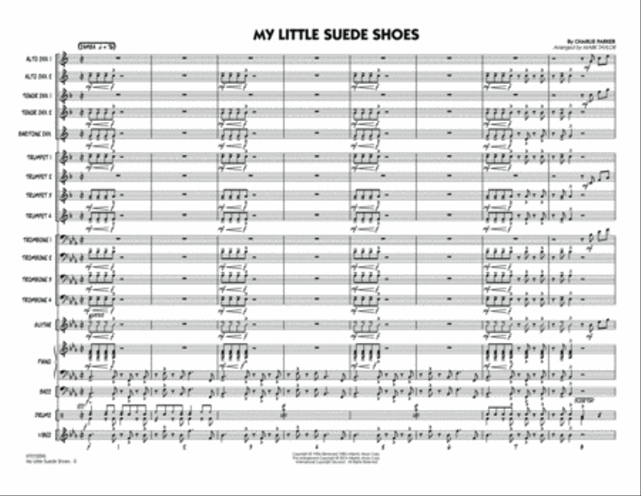 My Little Suede Shoes - Conductor Score (Full Score) Jazz Ensemble scores gallery preview page 2