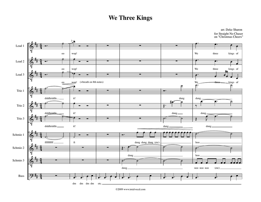 We Three Kings We Three Kings TTBB scores gallery preview page 1