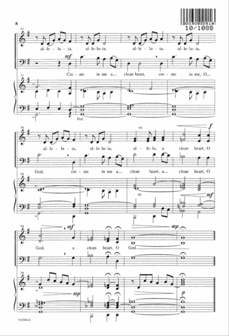 Create in Me a Clean Heart 3-Part scores gallery preview page 8