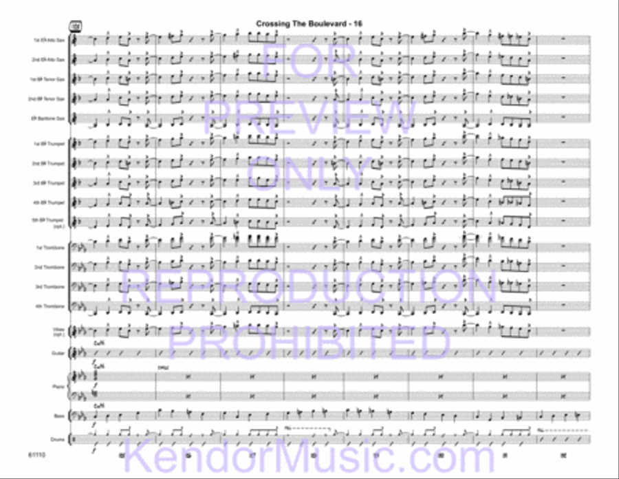 Crossing the Boulevard Jazz Ensemble scores gallery preview page 18