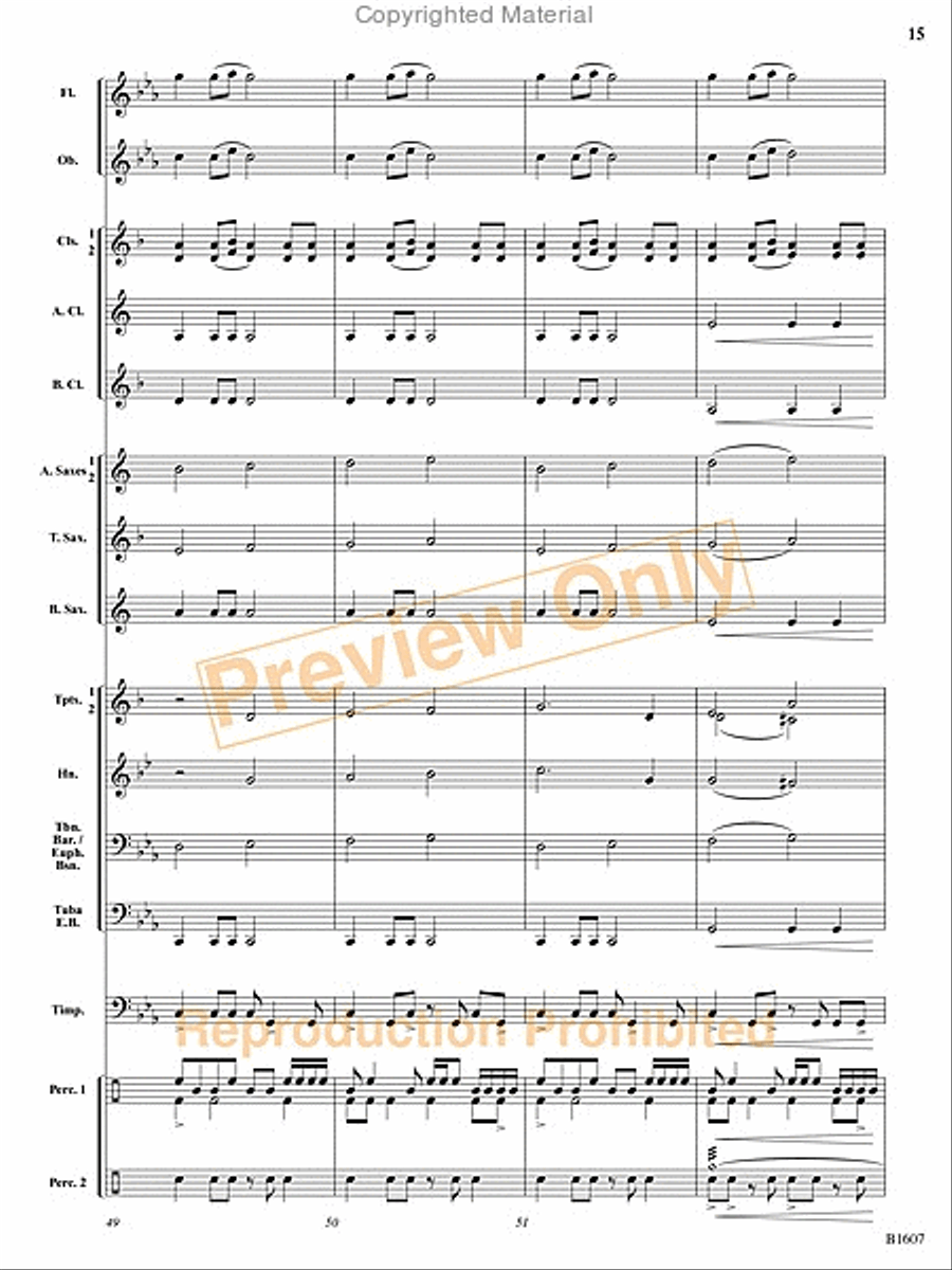 The Fires of Bandai Concert Band scores gallery preview page 36