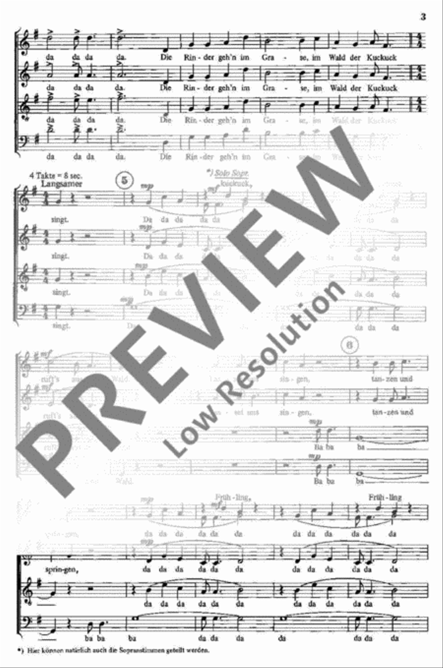 Frühlingslieder-Potpourri 4-Part scores gallery preview page 4