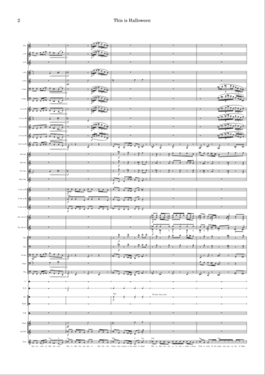 This Is Halloween This Is Halloween Concert Band scores gallery preview page 2