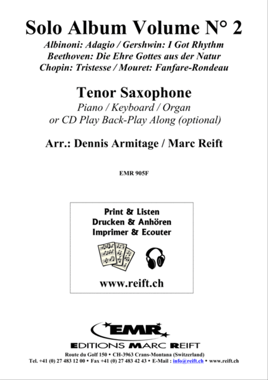 Solo Album Volume 02 Tenor Saxophone scores gallery preview page 2