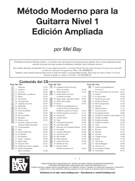 Metodo de Guitarra Moderna Grado 1, Edicion Expandida, Espanol