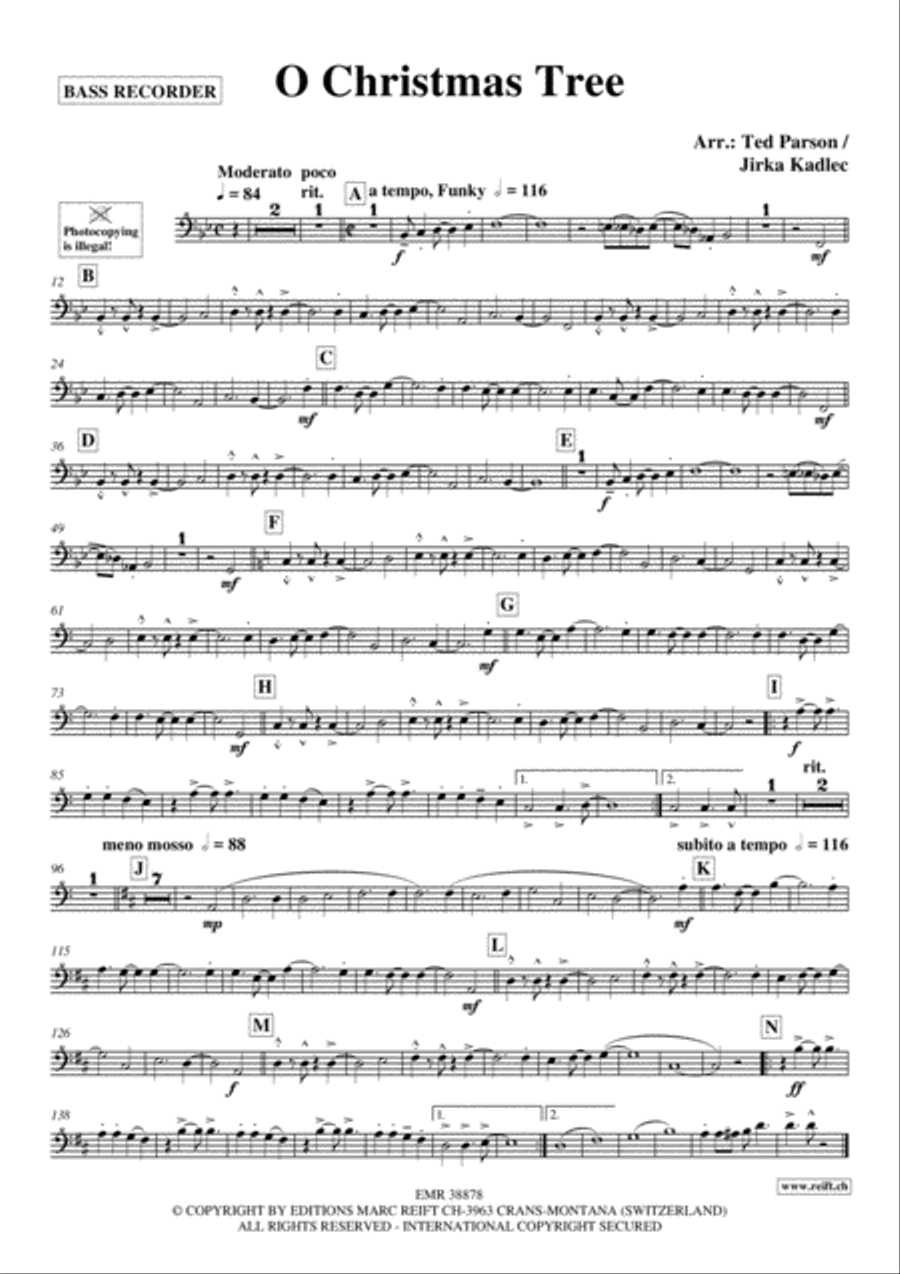O Christmas Tree Bass Recorder scores gallery preview page 2