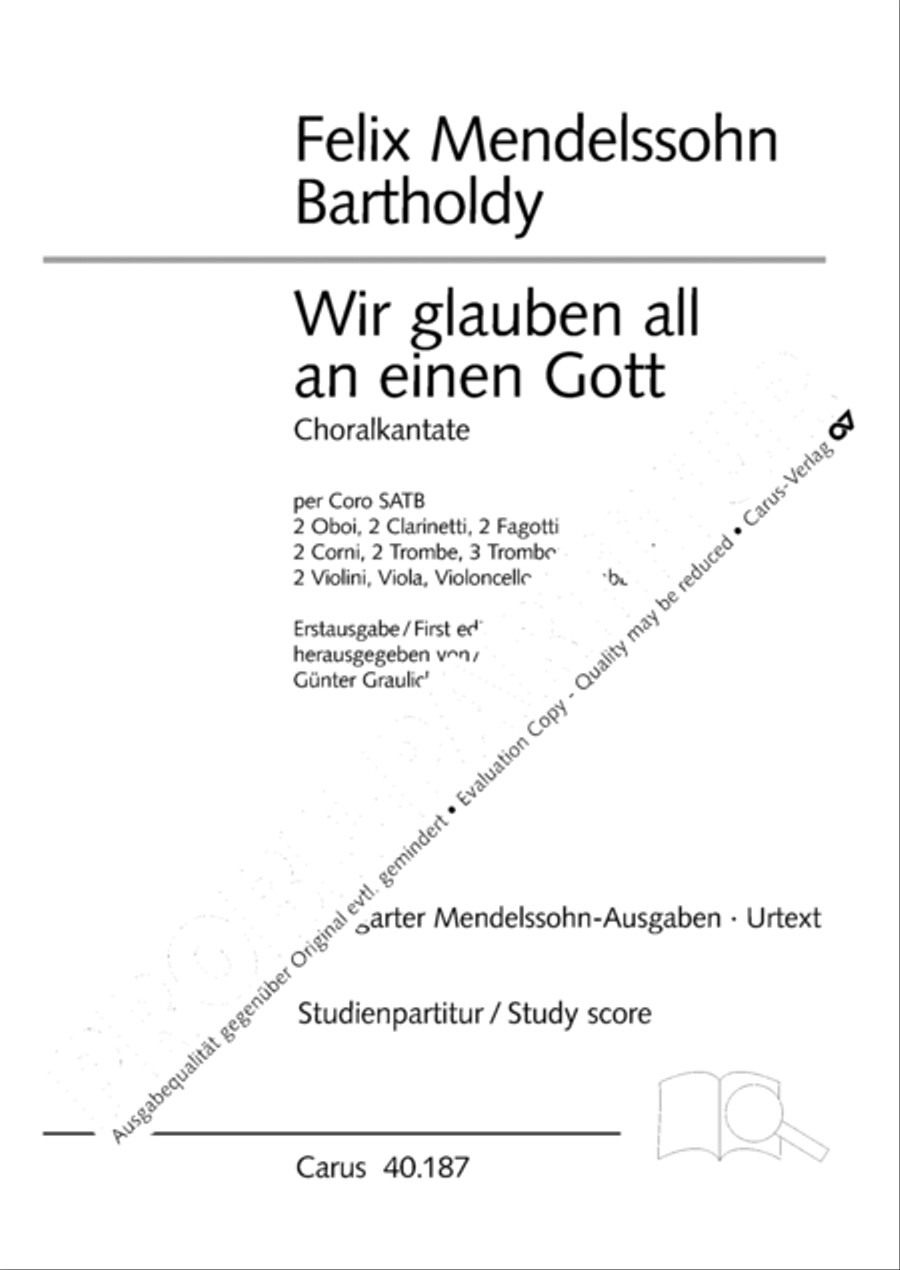 We all believe in one true God (Wir glauben all an einen Gott) 4-Part scores gallery preview page 26