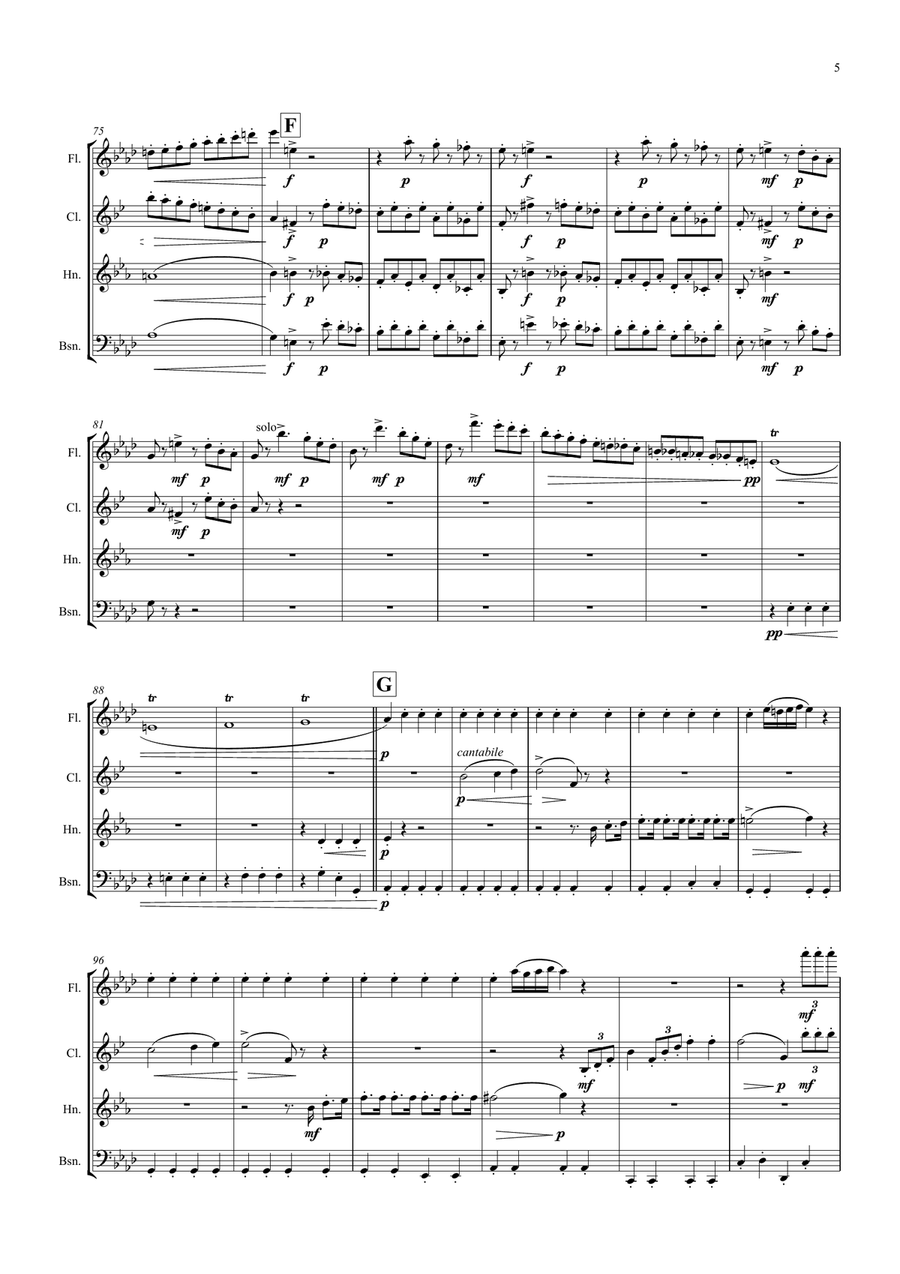 The Barber of Seville - Overture - Wind QuartetR Woodwind Quartet scores gallery preview page 5