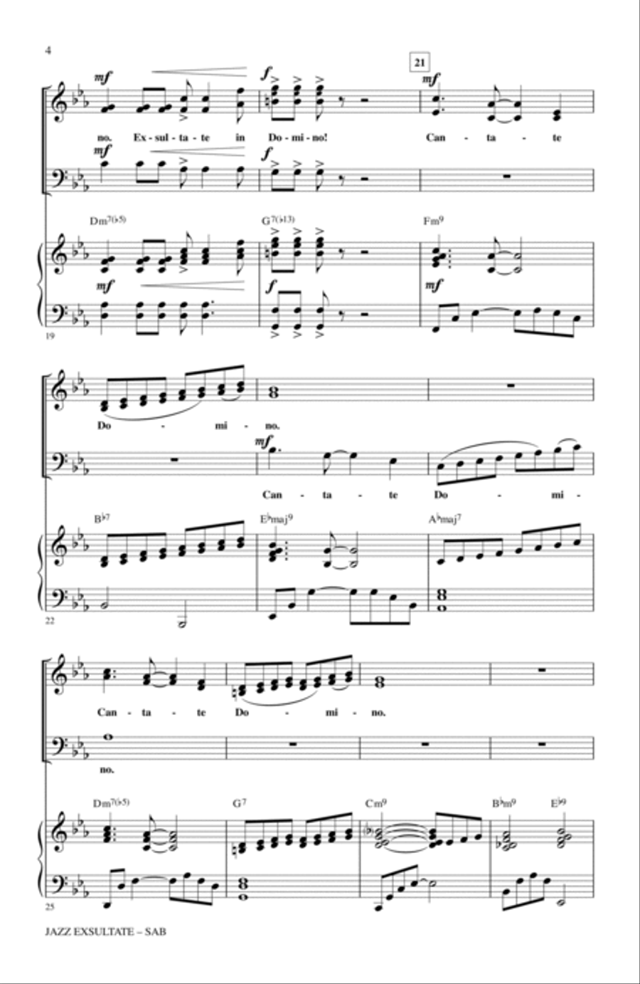 Jazz Exsultate Jazz Exsultate 3-Part scores gallery preview page 3