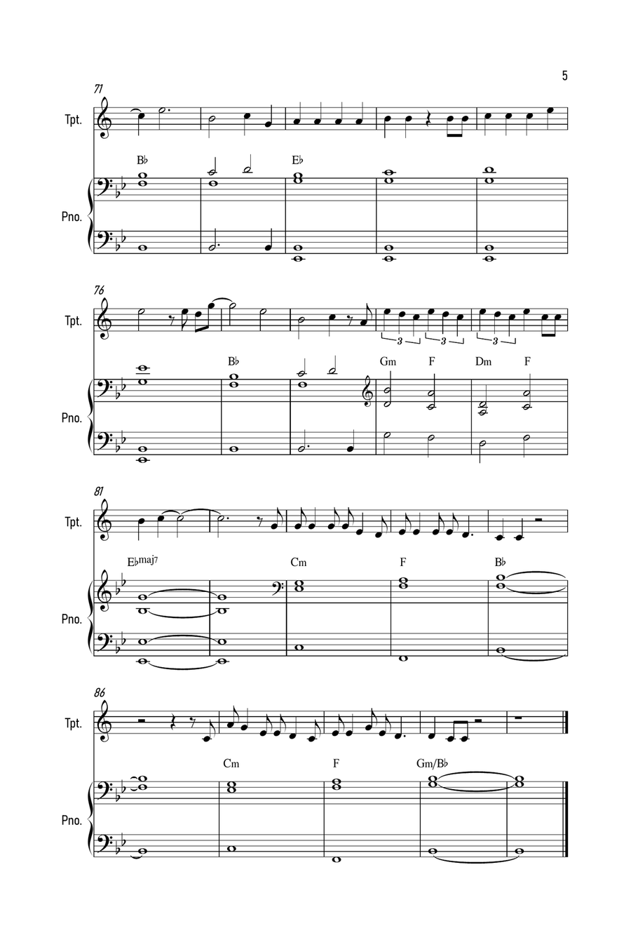 Drivers License Trumpet Solo scores gallery preview page 5