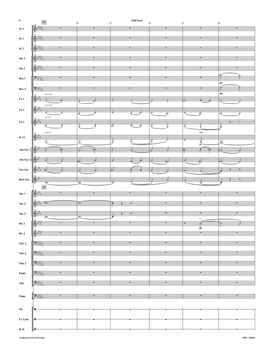 Academic Festival Overture Concert Band scores gallery preview page 6
