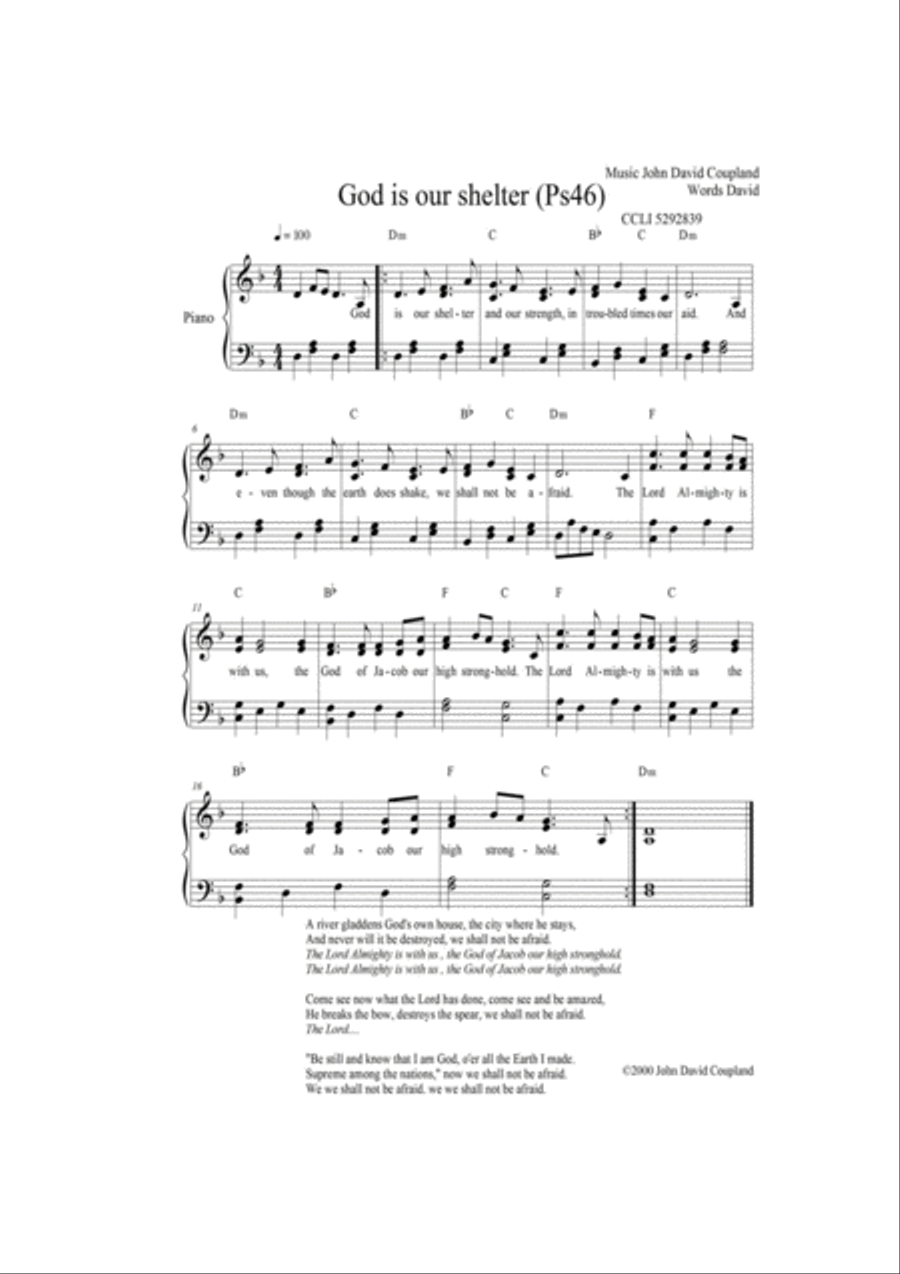 God is our shelter God is our shelter Voice scores gallery preview page 1