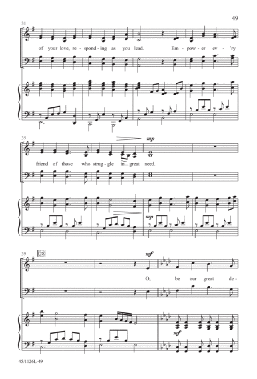 Prayers for the Nations 4-Part scores gallery preview page 50