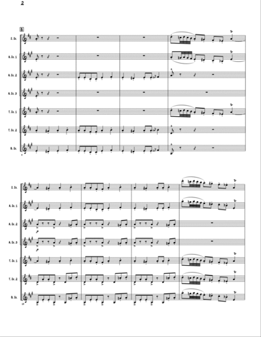 Octopus Tanz (Saxophone Septet) Woodwind Ensemble scores gallery preview page 2