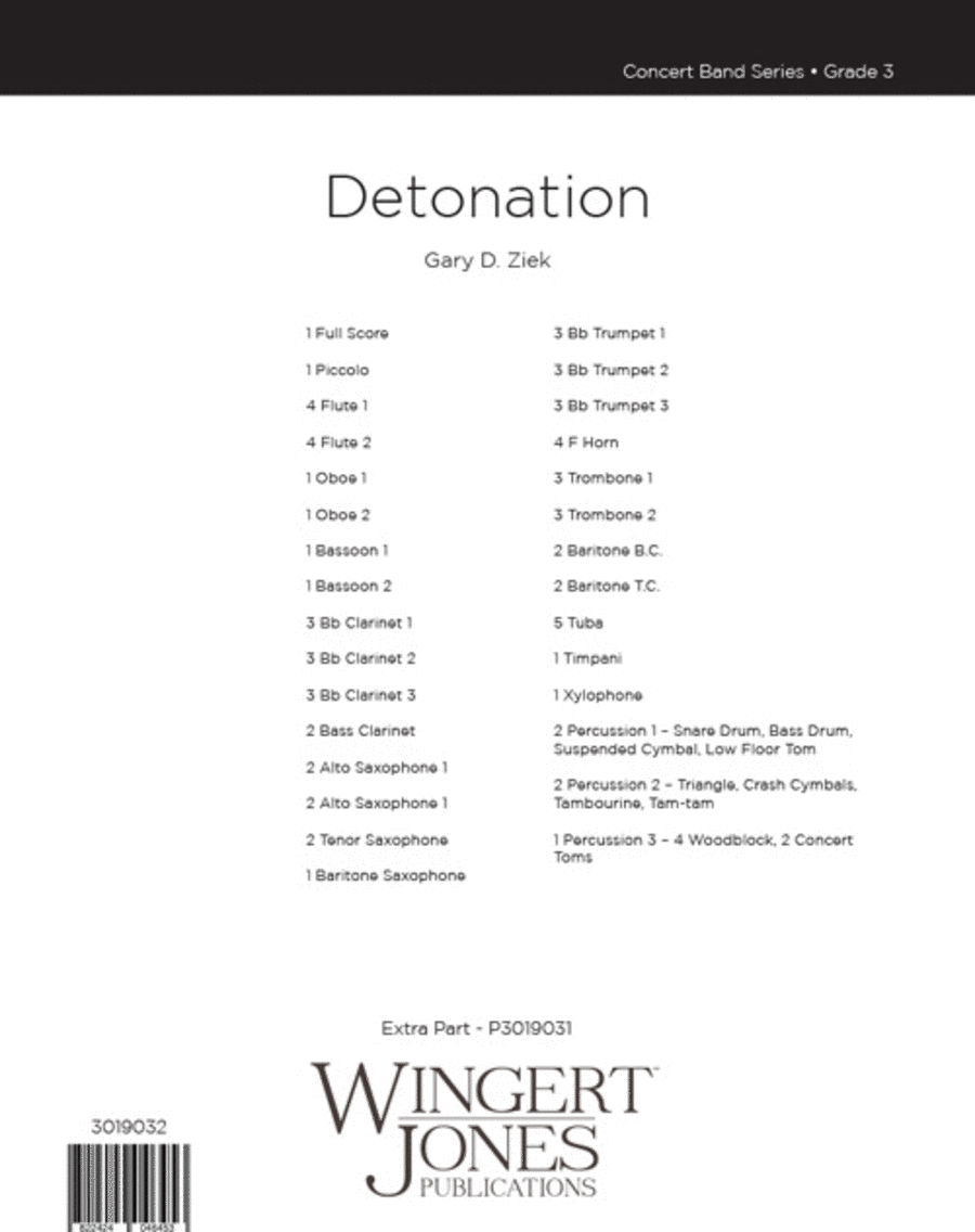 Detonation (Score) Concert Band scores gallery preview page 1