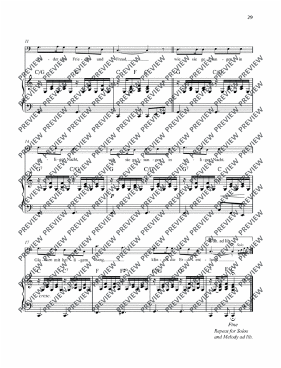 Süßer die Glocken nie klingen Cello scores gallery preview page 3