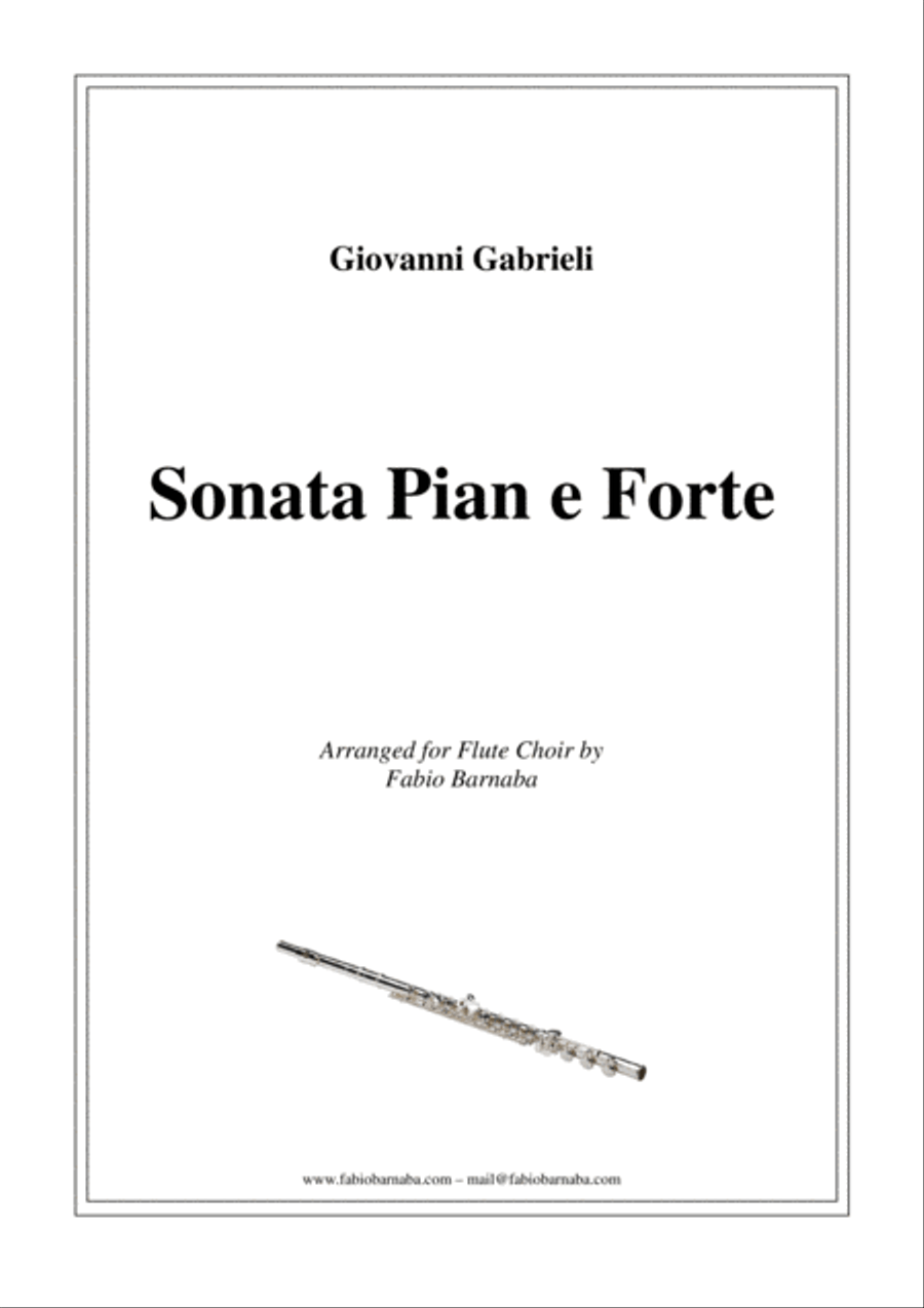 Sonata Pian e Forte by Giovanni Gabrieli - for Flute Choir Flute Choir scores gallery preview page 1