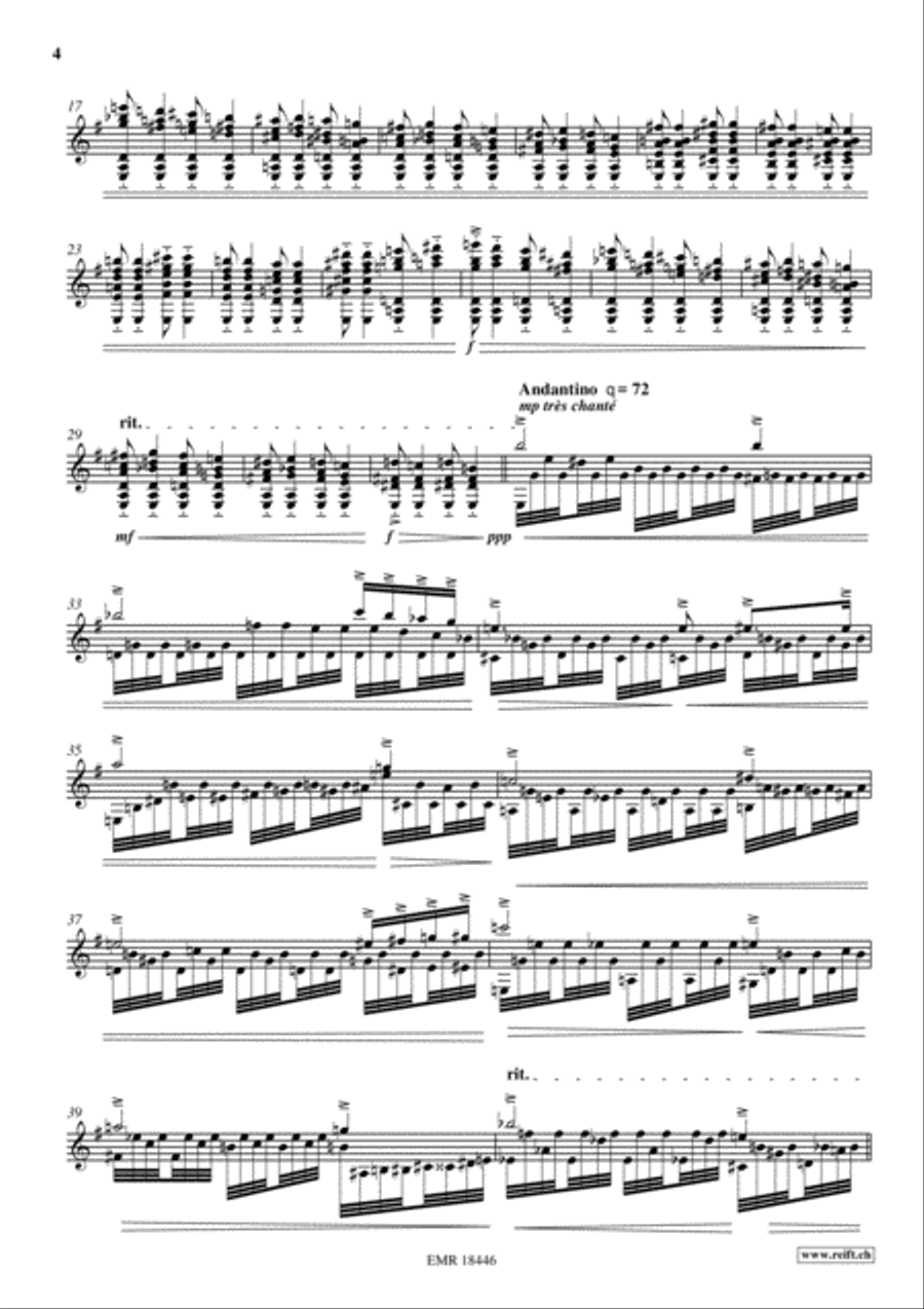 Etude Transcendante No. 9 Classical Guitar scores gallery preview page 4