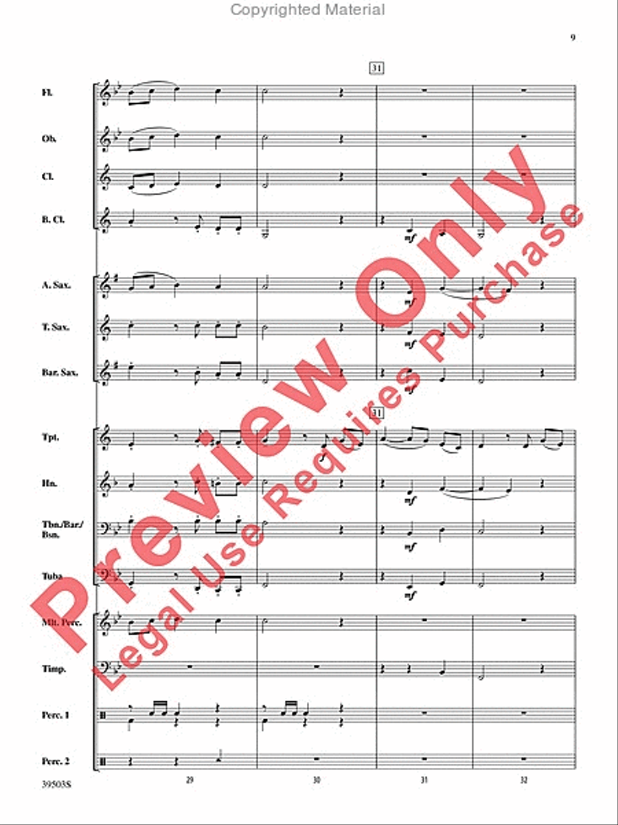 Linden Lea Concert Band scores gallery preview page 10