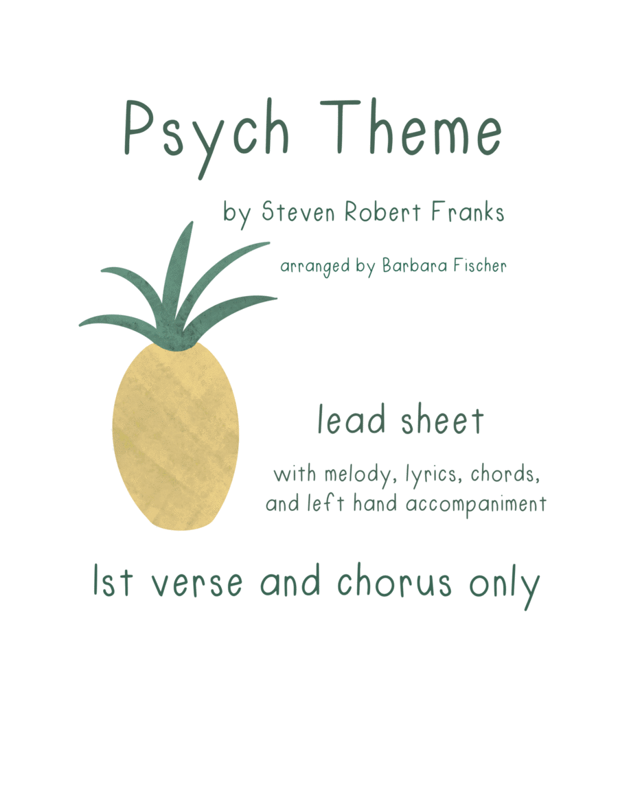 Psych Theme Piano scores gallery preview page 1
