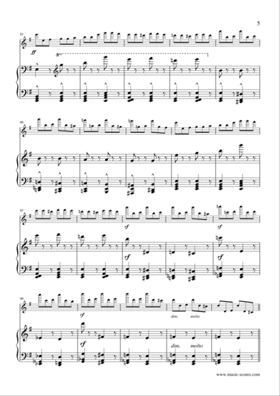 Saltarelle - Flute and Piano Flute Solo scores gallery preview page 5