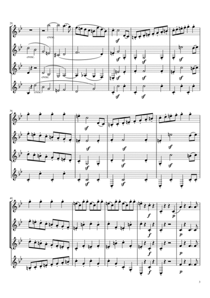 Ludwig van Beethoven: Quartet No.6 Op.18 in B flat major for 4Clarinets (3Clarinets & Bass Clarinet)