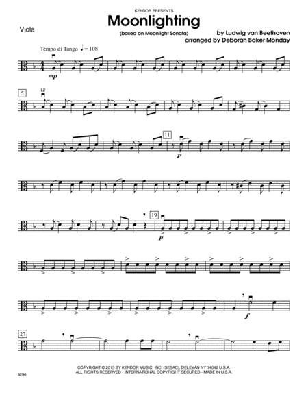 Moonlighting (based on Moonlight Sonata) - Viola