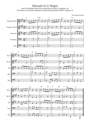 Book cover for Minuet In G Major (with chords)