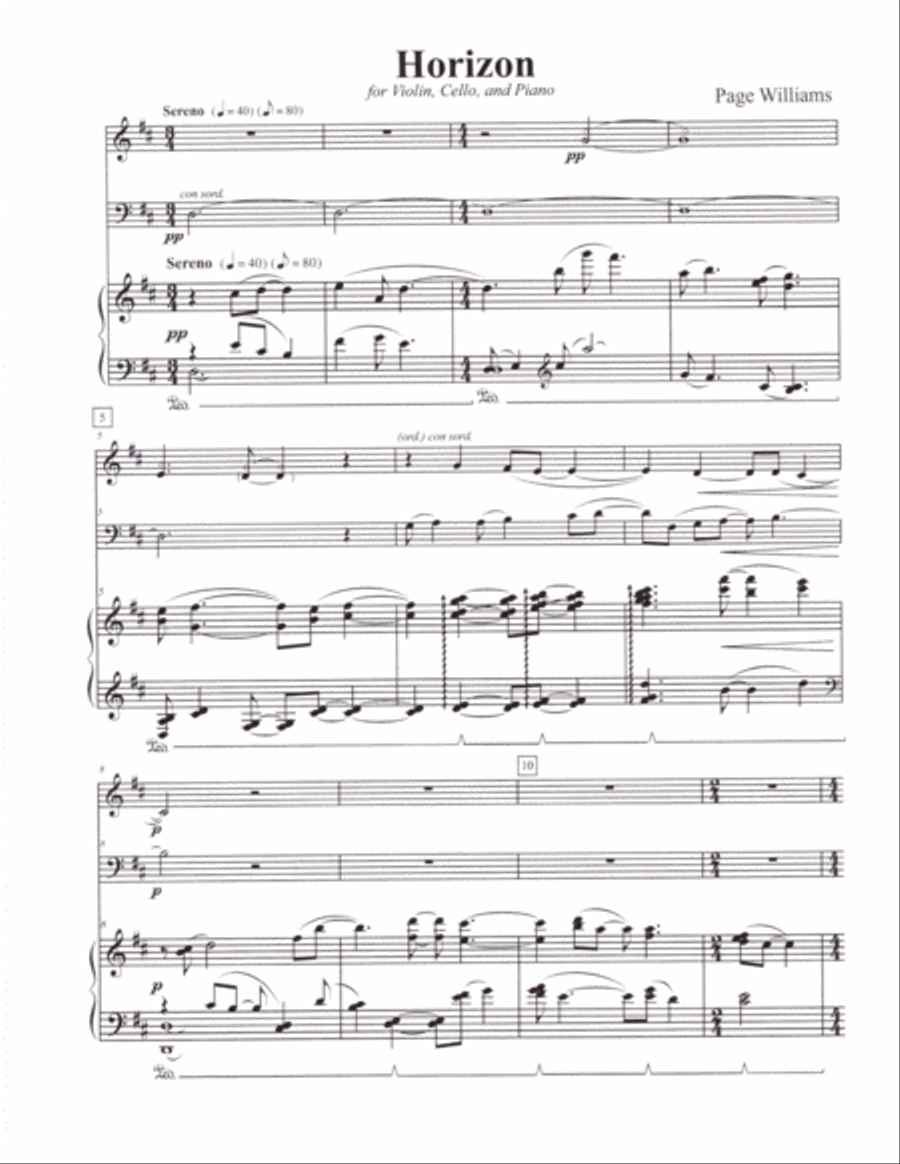 Horizon Horizon Piano Trio scores gallery preview page 2