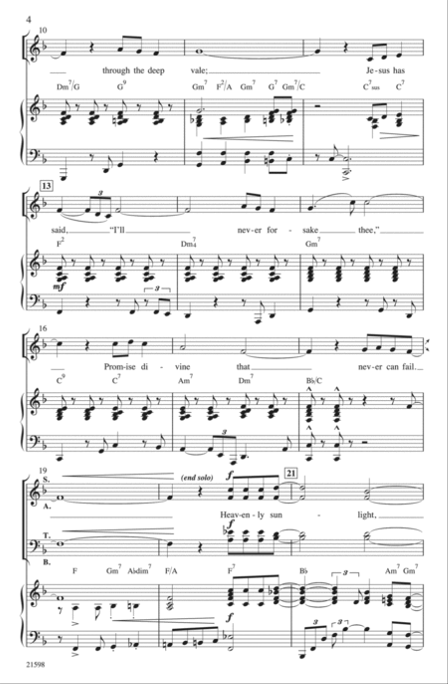 Heavenly Sunlight 4-Part scores gallery preview page 4