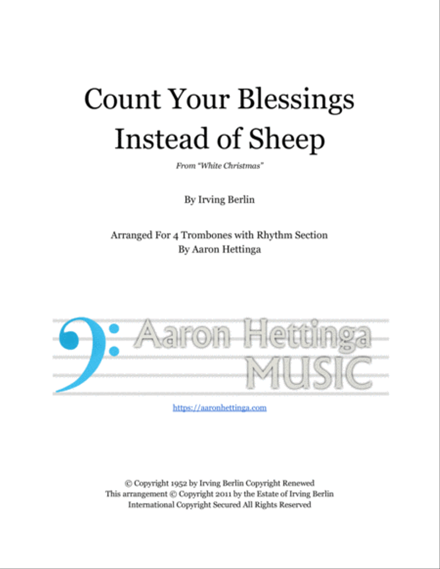 Count Your Blessings Instead Of Sheep Jazz Ensemble scores gallery preview page 1