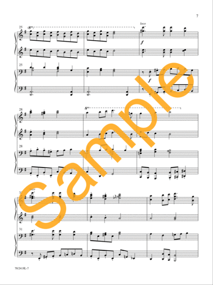 The Angels Sing Piano Duet scores gallery preview page 7