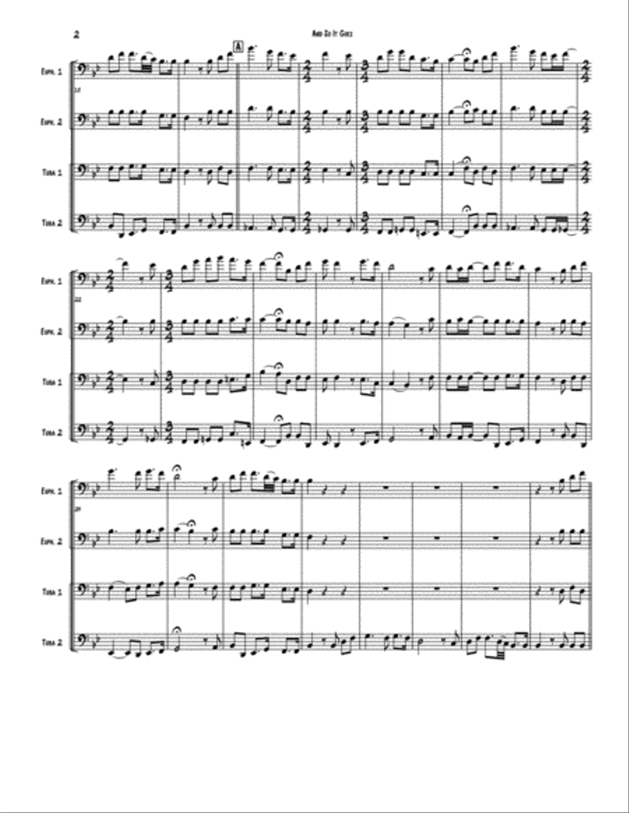 And So It Goes Brass Ensemble scores gallery preview page 2