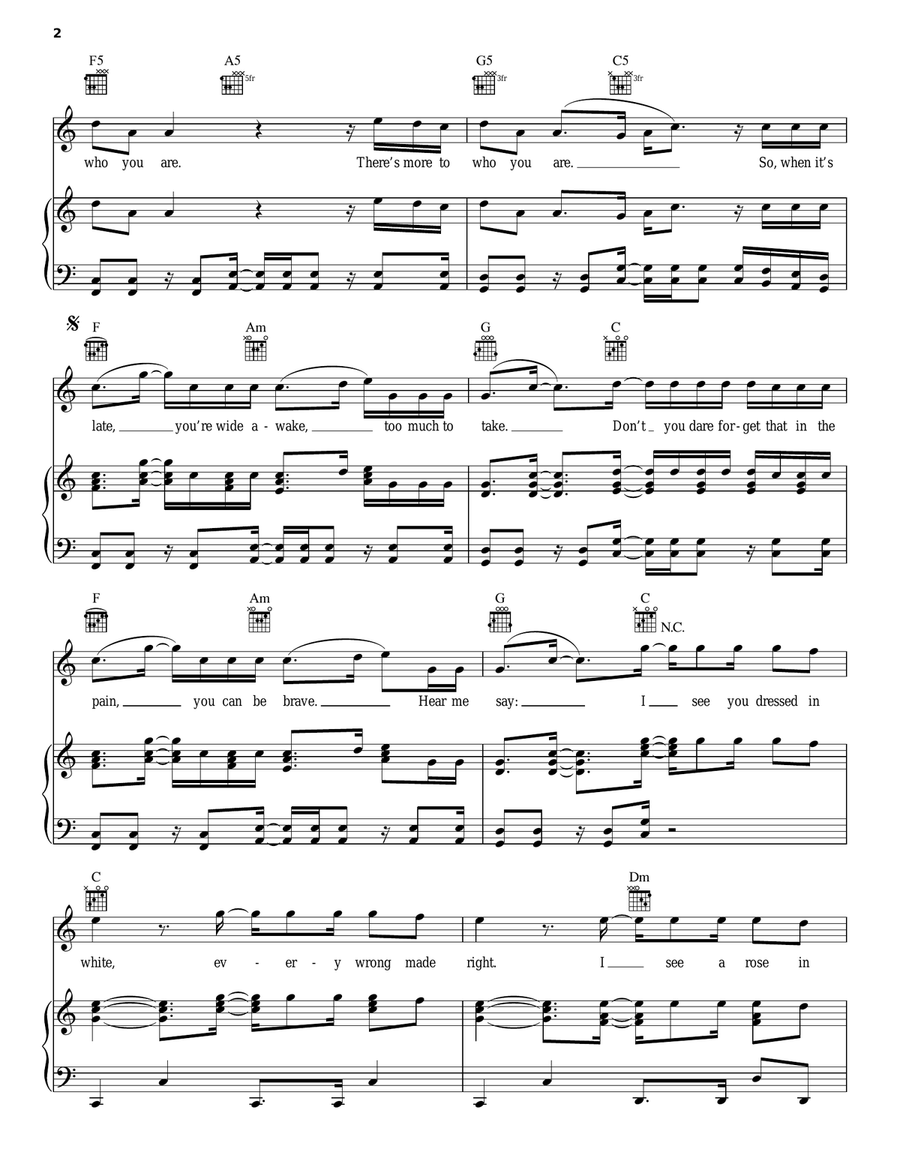 Priceless Priceless Piano, Vocal, Guitar scores gallery preview page 2
