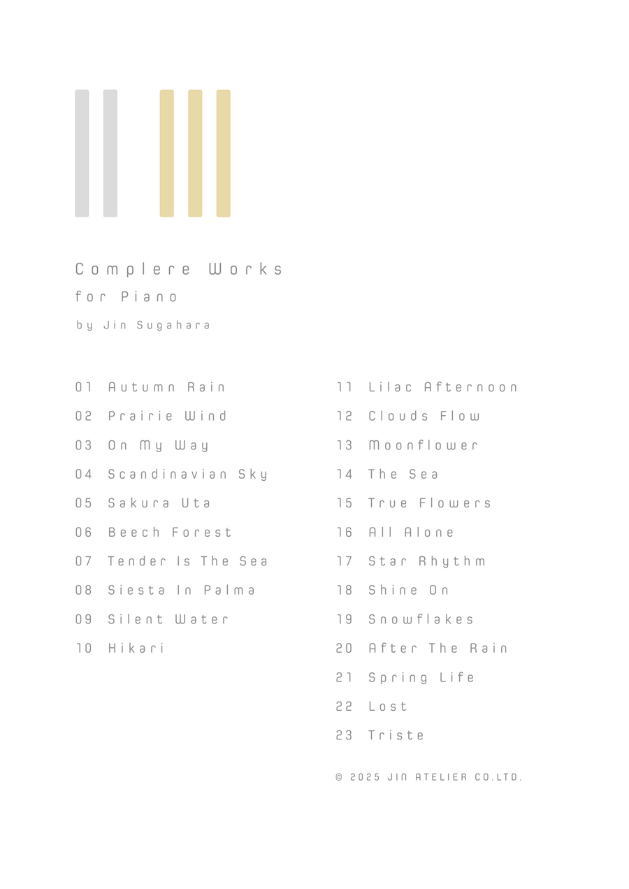 Complete Works for Piano by Jin Sugahara Piano Solo scores gallery preview page 2