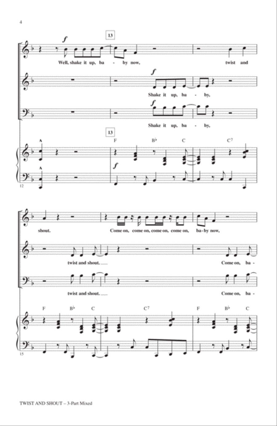 Twist And Shout 3-Part scores gallery preview page 2