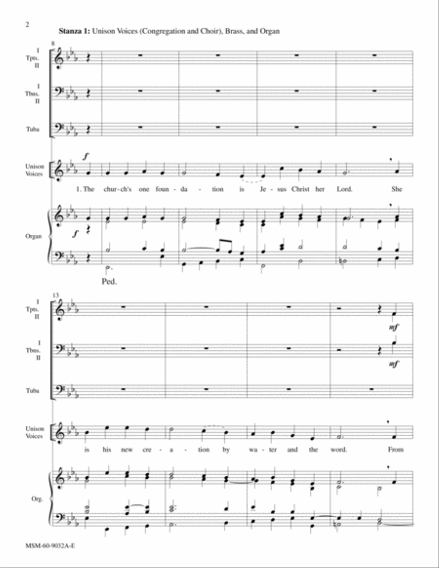 The Church's One Foundation Choir scores gallery preview page 3
