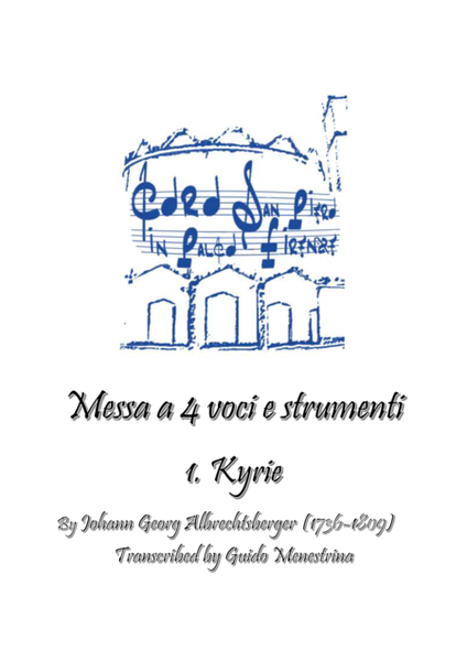 Johann Georg Albrechtsberger - Messa a 4 voci e strumenti 1. Kyrie image number null