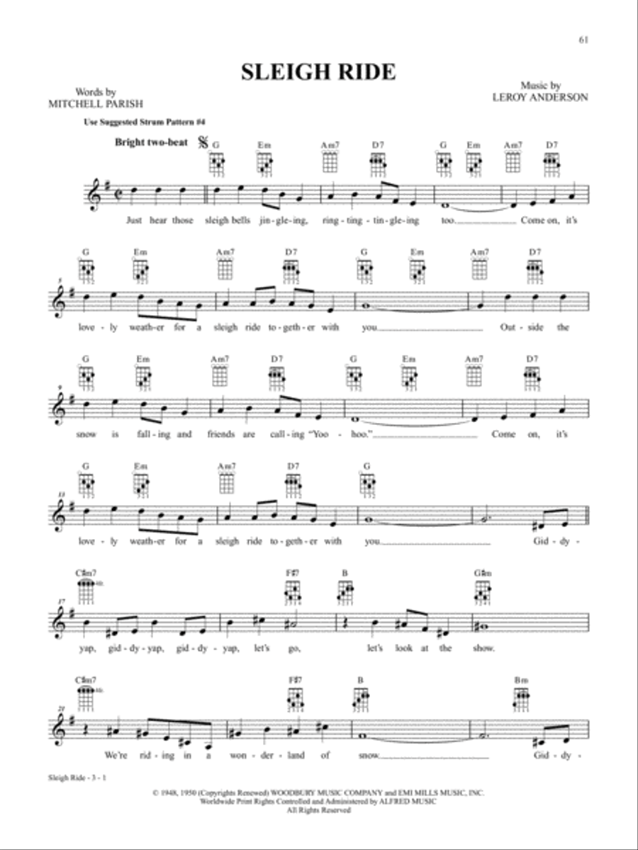 Easy ukulele top christmas songs