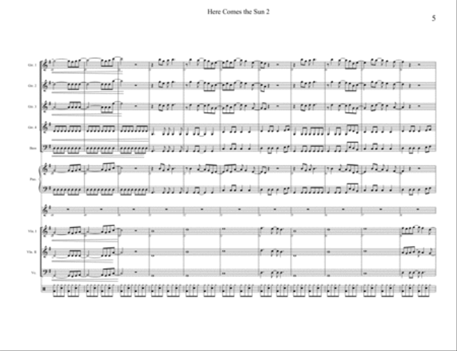 Here Comes The Sun Guitar scores gallery preview page 5