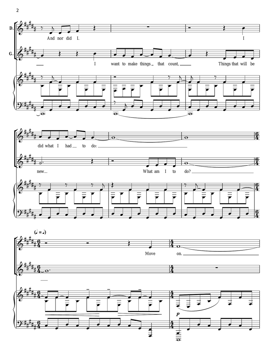 Move On Piano, Vocal scores gallery preview page 2