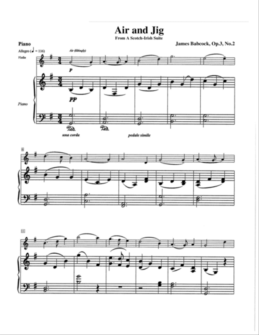 AIR AND JIG for violin and piano Violin Solo scores gallery preview page 6