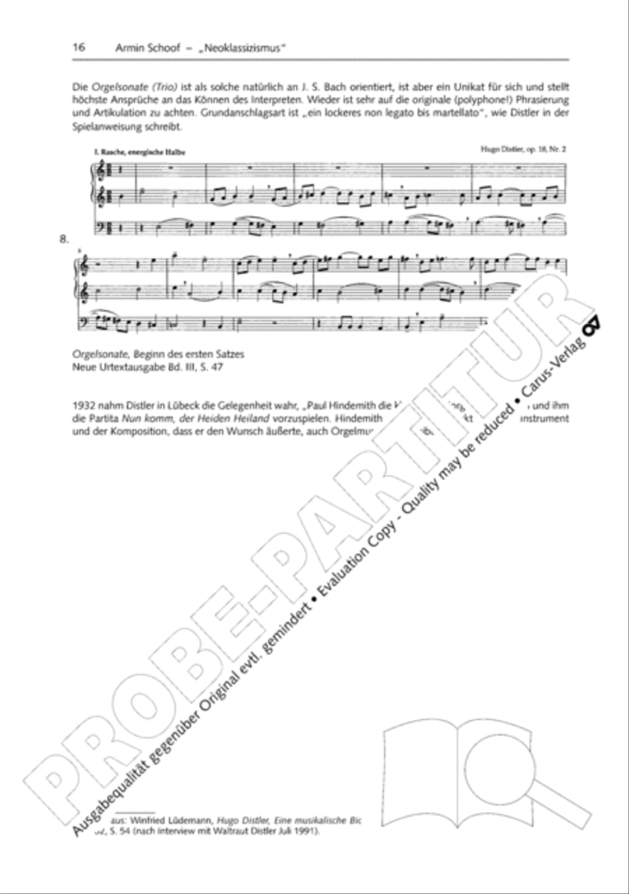 Orgelschule zur historischen Auffuhrungspraxis Organ Solo scores gallery preview page 17