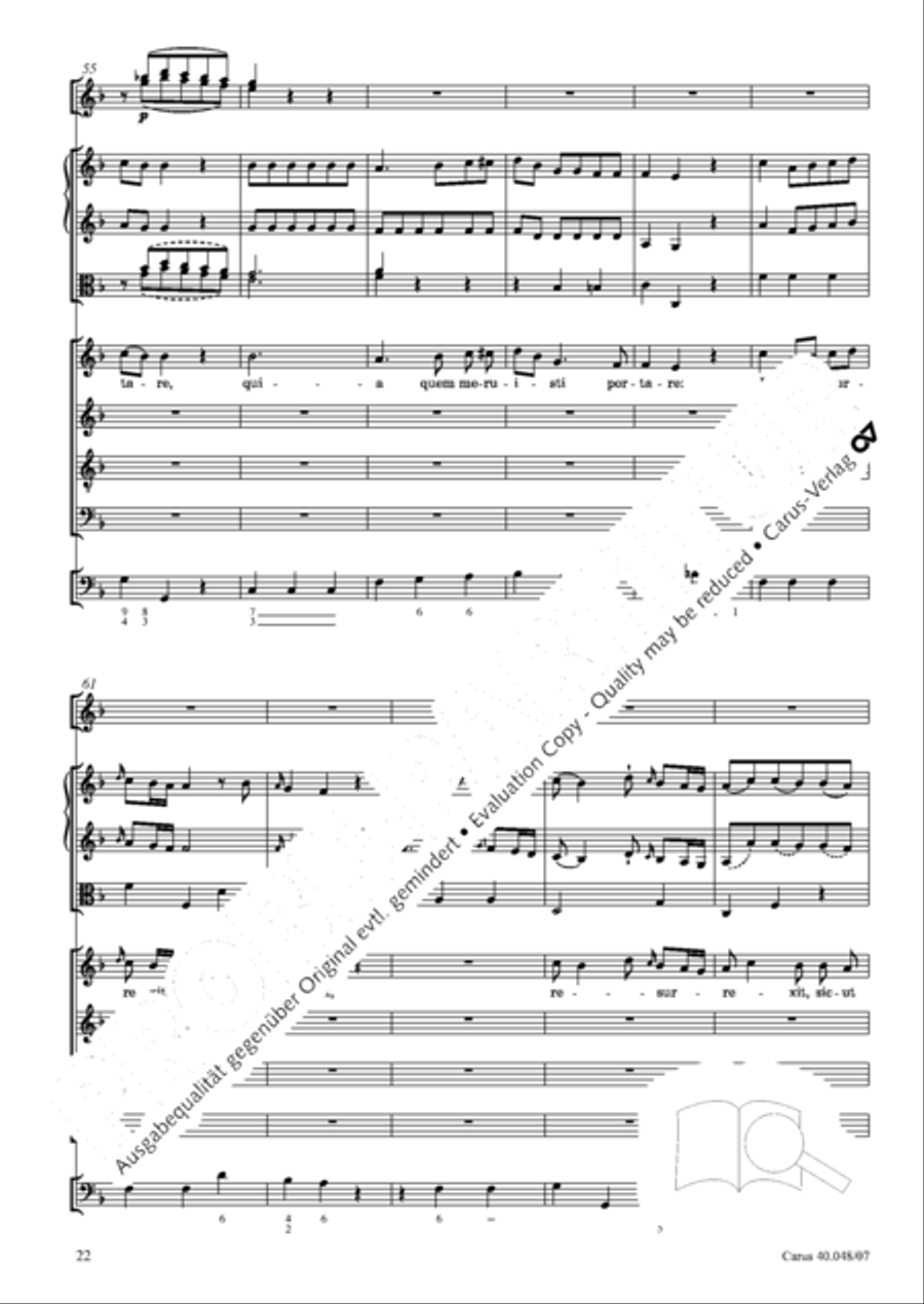 Regina coeli in B-Flat Major, K. 127 4-Part scores gallery preview page 23