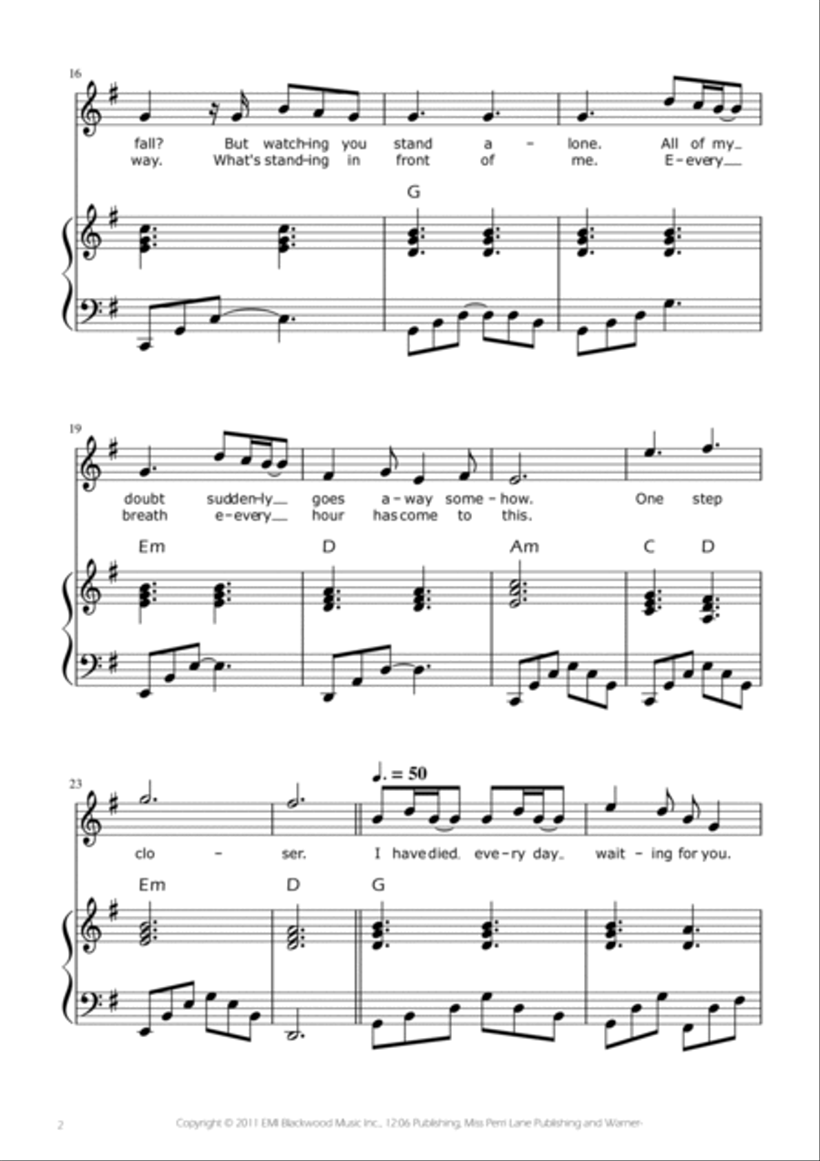 A Thousand Years A Thousand Years Voice scores gallery preview page 2